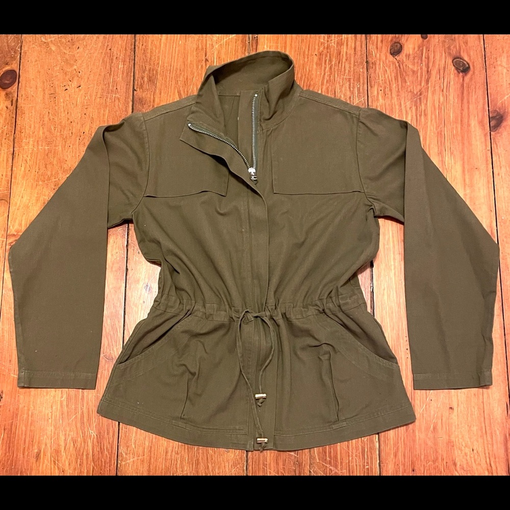 NWOT URBAN OUTFITTERS cotton jacket with zipper - waist cinch.